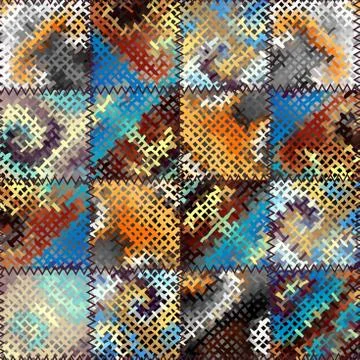 Imitation of a patchwork Stock-Illustration