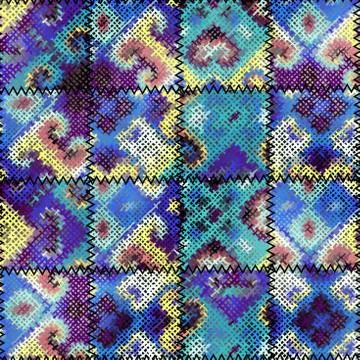 Imitation of a patchwork Illustration