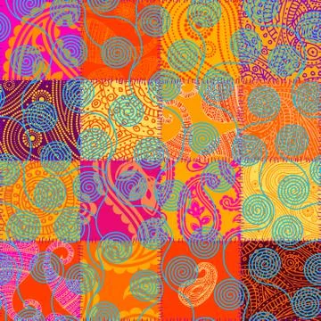 Imitation of a patchwork Illustrazione stock