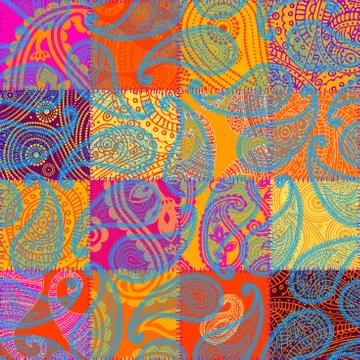 Imitation of a patchwork Stock-Illustration