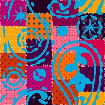 Imitation of a patchwork Stock Illustration