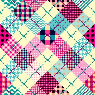 Imitation of a patchwork Illustrazione stock