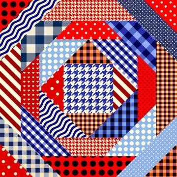 Imitation of a patchwork Illustrazione stock