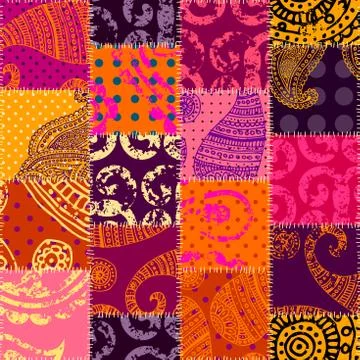 Imitation of a patchwork Stock Illustration