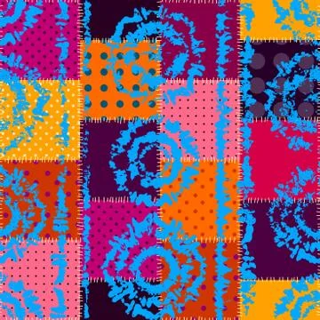 Imitation of a patchwork Stock Illustration