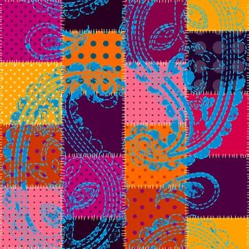 Imitation of a patchwork Stock Illustration