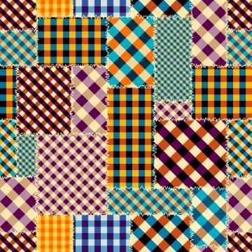 Imitation of a plaid patchwork. Seamless pattern background. Stockillustratie