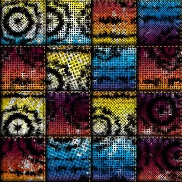 Imitation of a texture of rough canvas. Seamless pattern. イラスト素材