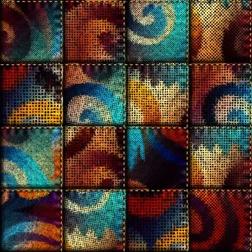 Imitation of a texture of rough canvas. Seamless pattern. イラスト素材