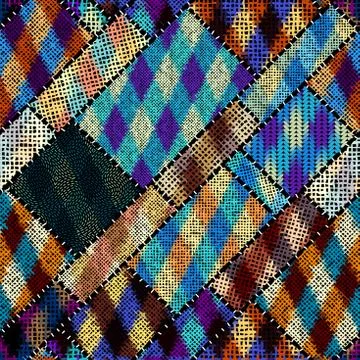 Imitation of a texture of rough canvas. Seamless pattern. Stock Illustration