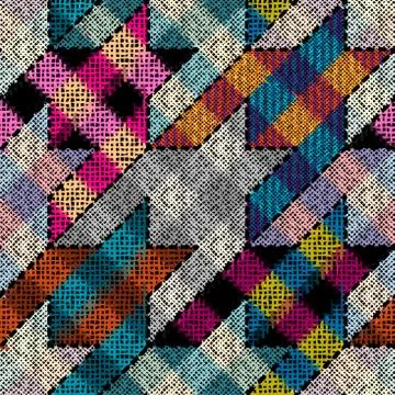 Imitation of a texture of rough canvas. Seamless pattern. Illustrazione stock