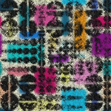 Imitation of a texture of rough canvas. Seamless pattern. Illustrazione stock