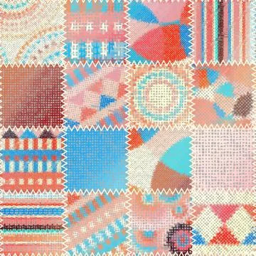 Imitation of a texture of rough canvas. Seamless pattern. イラスト素材