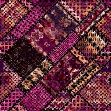 Imitation of a texture of rough canvas. Seamless pattern. Stock Illustration