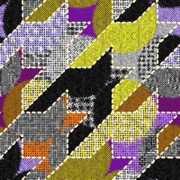 Imitation of a texture of rough canvas. Seamless pattern. Illustrazione stock