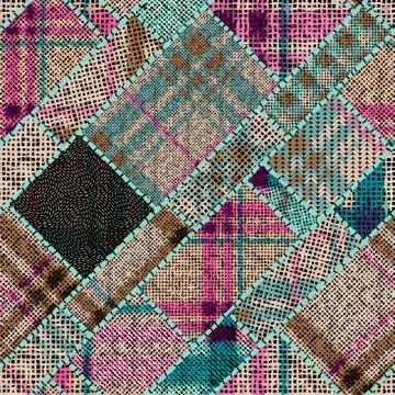 Imitation of a texture of rough canvas. Seamless pattern. 스톡 일러스트