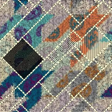 Imitation of a texture of rough canvas. Seamless pattern. Stockillustratie