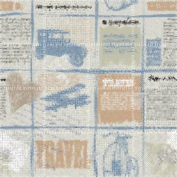 Imitation of a texture of rough canvas. Seamless pattern. 스톡 일러스트