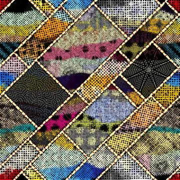 Imitation of a texture of rough canvas. Seamless pattern. Stock Illustration