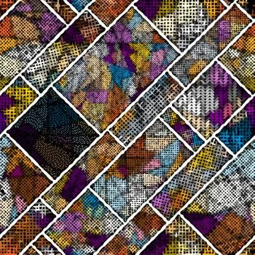 Imitation of a texture of rough canvas. Seamless pattern. Illustrazione stock