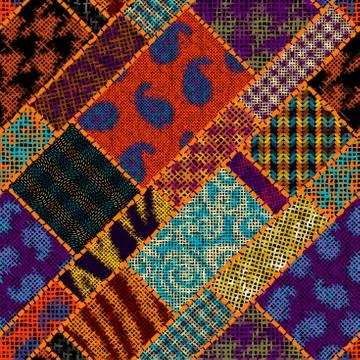 Imitation of a texture of rough canvas. Seamless pattern. 스톡 일러스트