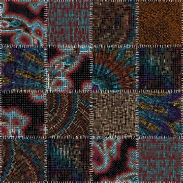 Imitation of a texture of rough canvas. Seamless pattern. イラスト素材