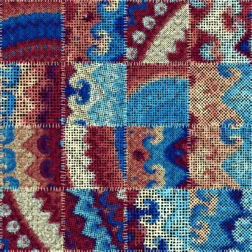 Imitation of a texture of rough canvas. Seamless pattern. Stock Illustration