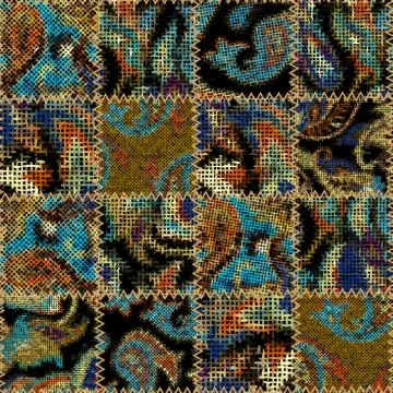 Imitation of a texture of rough canvas. Seamless pattern. イラスト素材