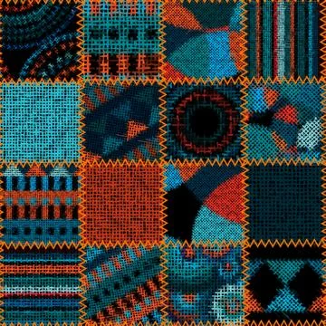 Imitation of a texture of rough canvas. Seamless pattern. 스톡 일러스트