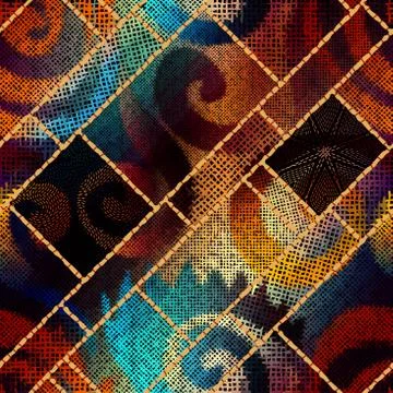 Imitation of a texture of rough canvas. Seamless pattern. イラスト素材