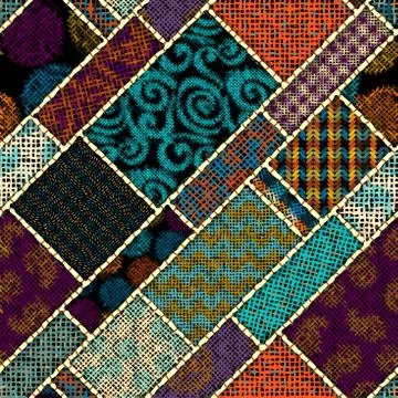 Imitation of a texture of rough canvas. Seamless pattern. イラスト素材