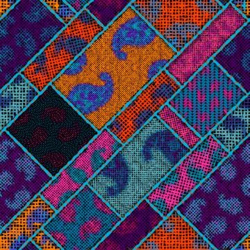 Imitation of a texture of rough canvas. Seamless pattern. Stock Illustration