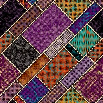 Imitation of a texture of rough canvas. Seamless pattern. Illustrazione stock