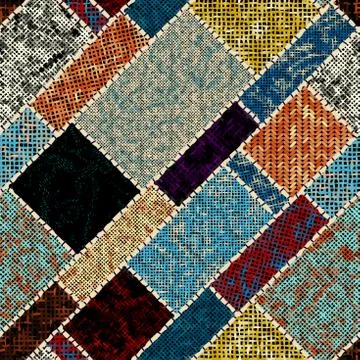 Imitation of a texture of rough canvas. Seamless pattern. 库存插图
