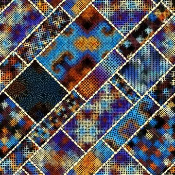 Imitation of a texture of rough canvas. Seamless pattern. 스톡 일러스트