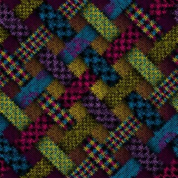 Imitation of a texture of rough canvas. Seamless pattern. Stock Illustration