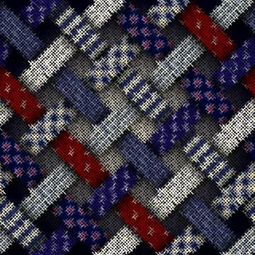 Imitation of a texture of rough canvas. Seamless pattern. Illustrazione stock