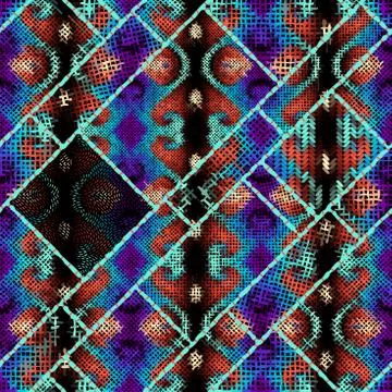 Imitation of a texture of rough canvas. Seamless pattern. イラスト素材