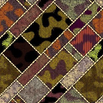 Imitation of a texture of rough canvas. Seamless pattern. 스톡 일러스트