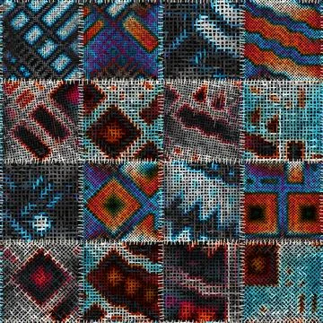 Imitation of a texture of rough canvas. Seamless pattern. Stock Illustration