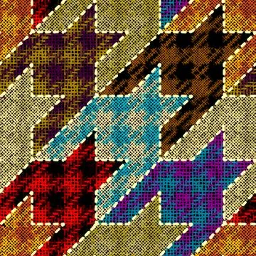 Imitation of a texture of rough canvas. Seamless pattern. Houndstooth image. Stock Illustration