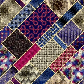 Imitation of a texture of rough canvas. Seamless pattern. Stock Illustration