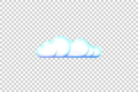 Imitation three-dimensional plastic light Cloud, Icon. White toy. Cloud png Stock Illustration