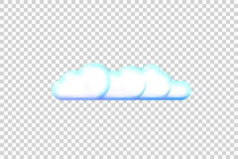 Imitation three-dimensional plastic light Cloud, Icon. White toy. Cloud png Stock Illustration