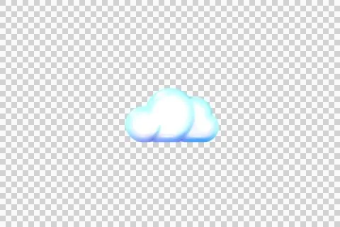 Imitation three-dimensional plastic light Cloud, Icon. White toy. Cloud png Stock Illustration