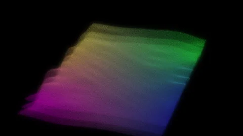 Imitation of a wave in color gradient in space Stock Footage 159135274