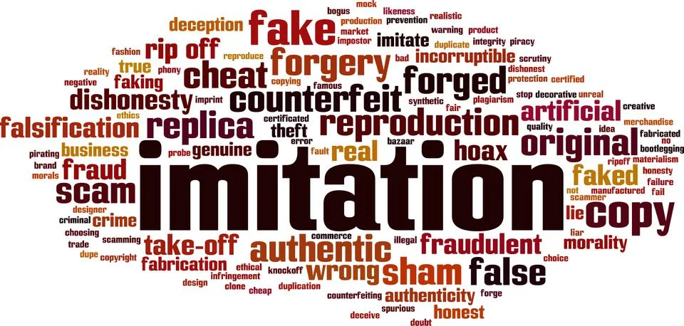 Imitation word cloud Stock Illustration