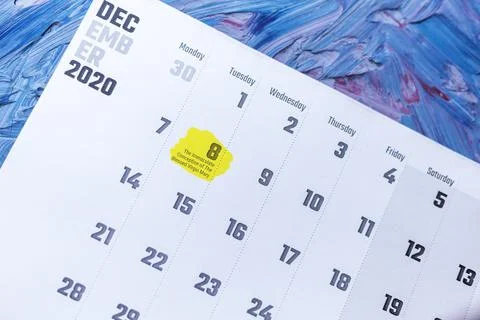 The immaculate conception of the Blessed Virgin Mary holiday on December 2021 Stock Photos
