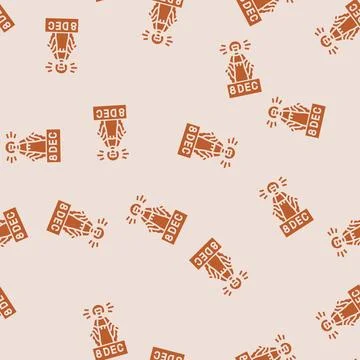 Immaculate conception feast catholic holiday glyph seamless pattern Stock Illustration