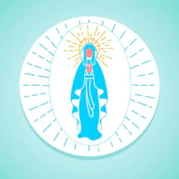 Immaculate Conception of the Virgin Mary Stock Illustration